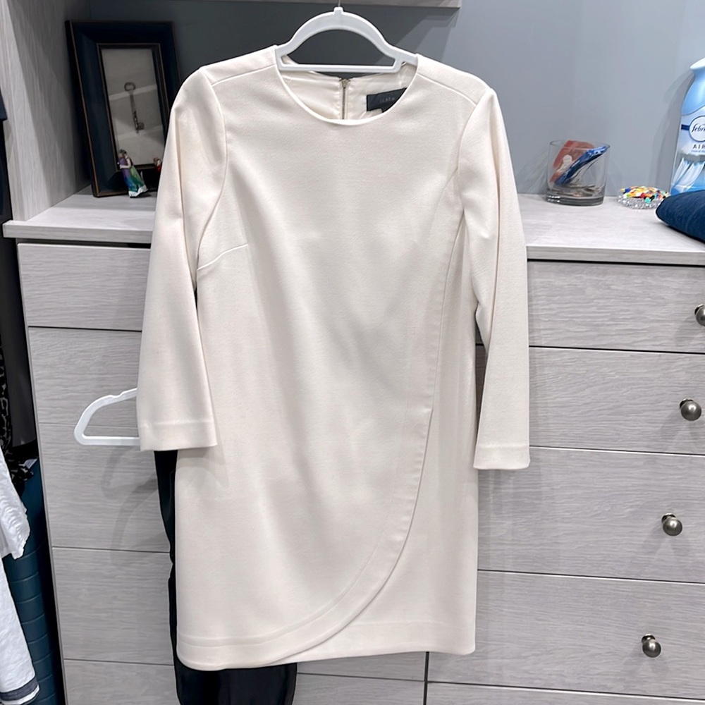 J. Crew flattering wool dress size 6. Midi arm length, A-line